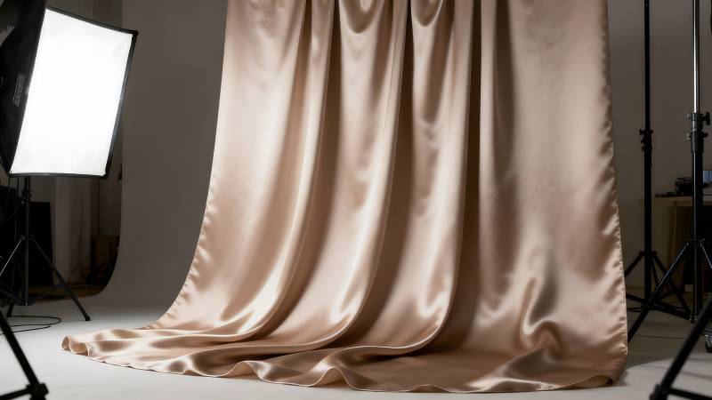 金色绸缎背景布图片