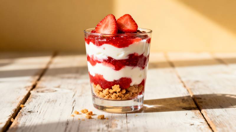 草莓酸奶杯图片