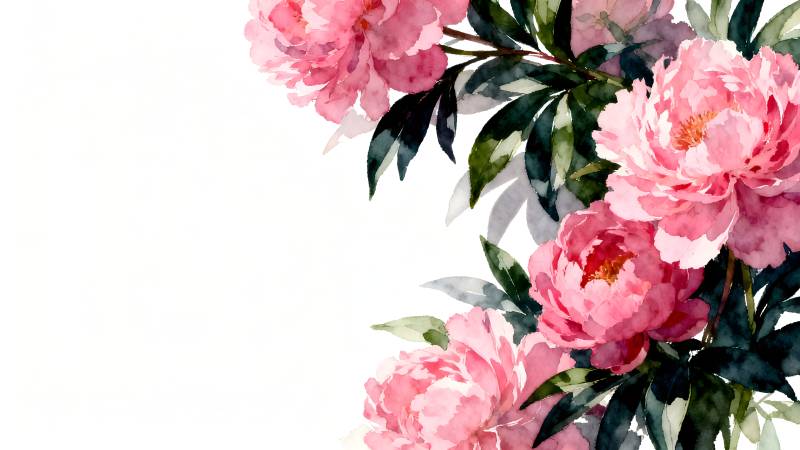 粉红牡丹绽放图片