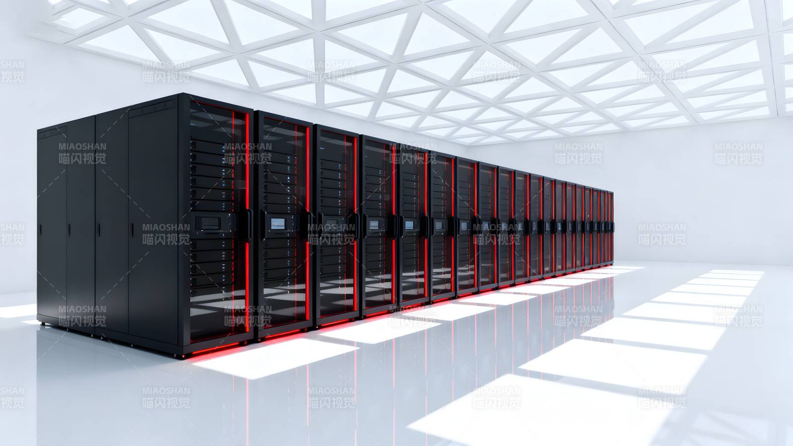 数据中心服务器阵列图片