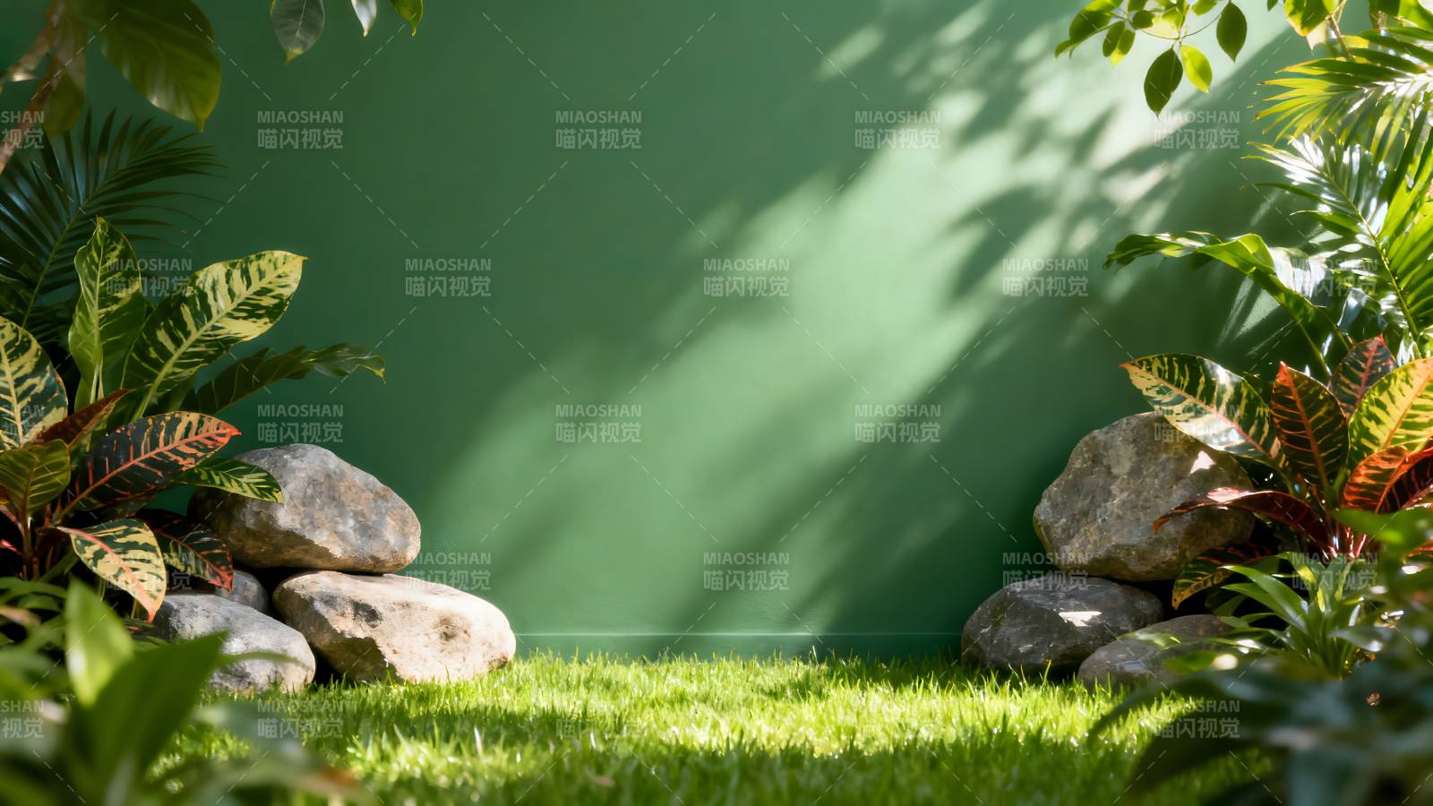 绿墙花园静谧景图片