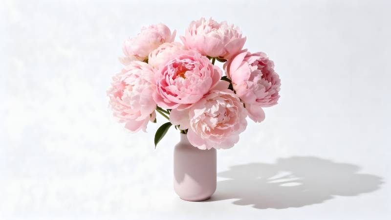 粉花静谧绽放图片