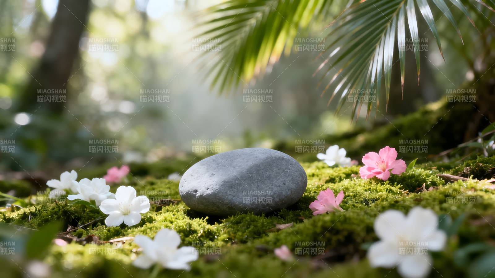 石静花幽林间图片