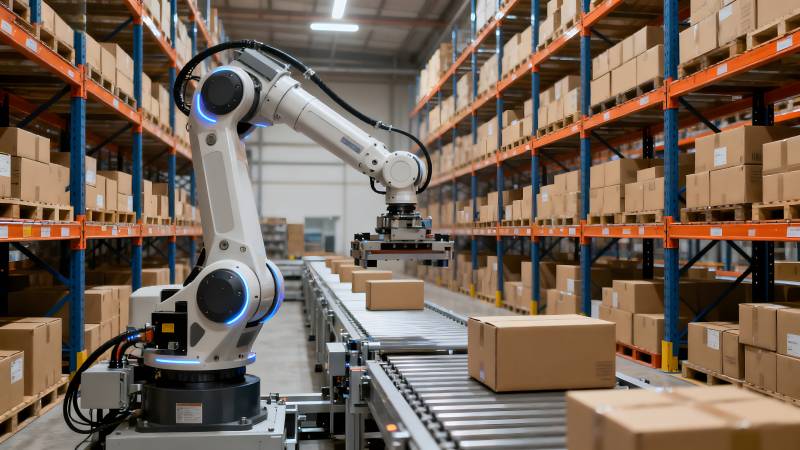 智能仓储机器人作业图片