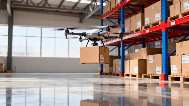 无人机仓库运货图片