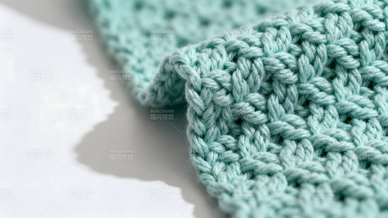 浅绿钩针编织纹理图片