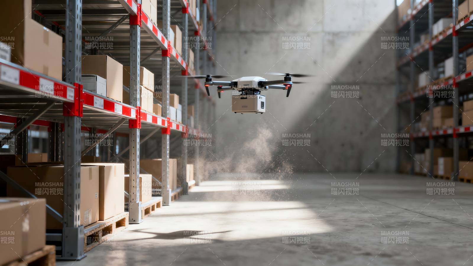 无人机仓库巡检图片