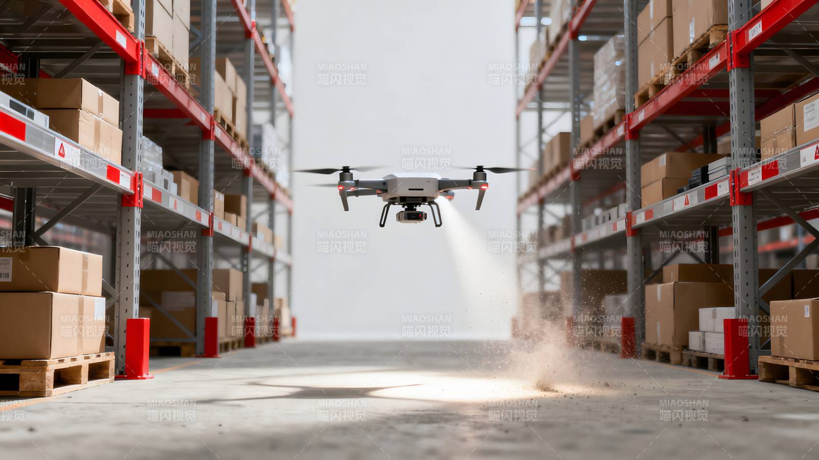 无人机仓库巡检图片
