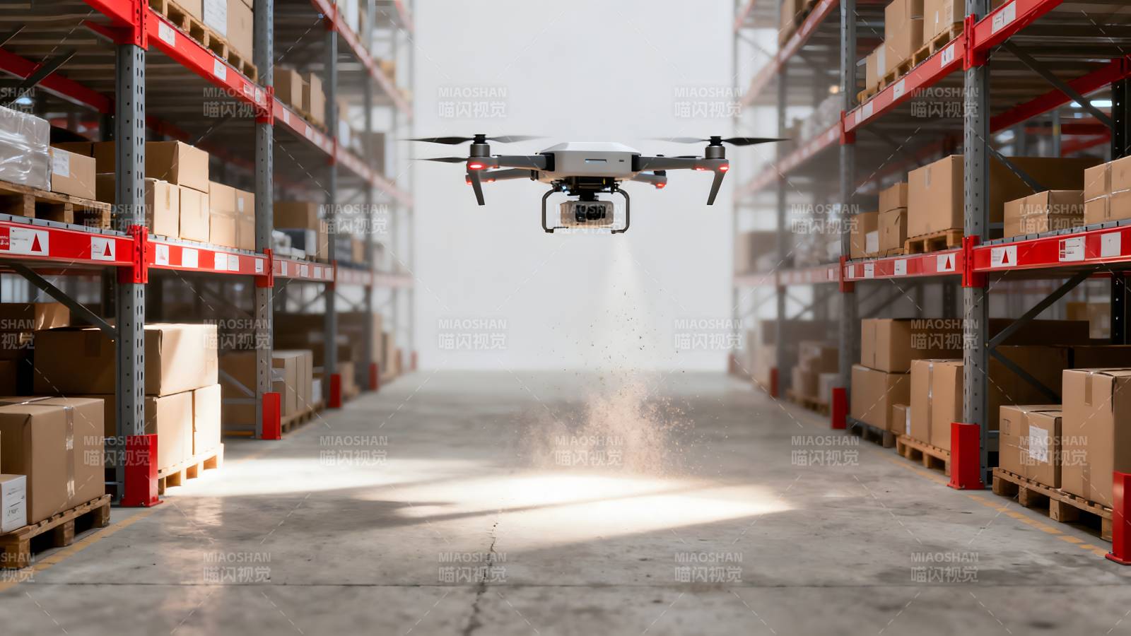 无人机仓库巡检图片