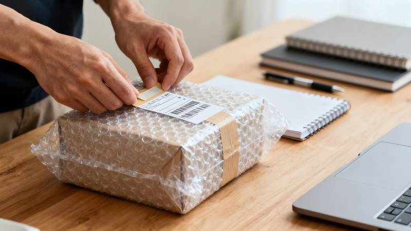 打包快递准备发货图片