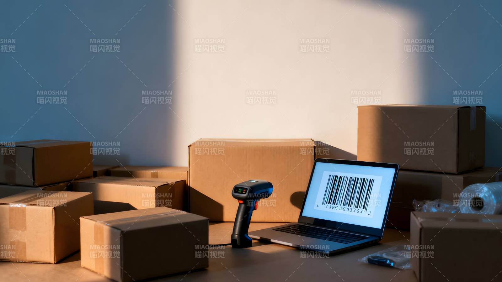 快递打包工作场景图片