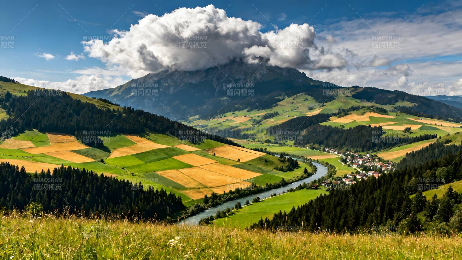 山川田园风光图片