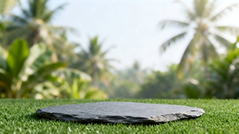 绿茵上的石板图片