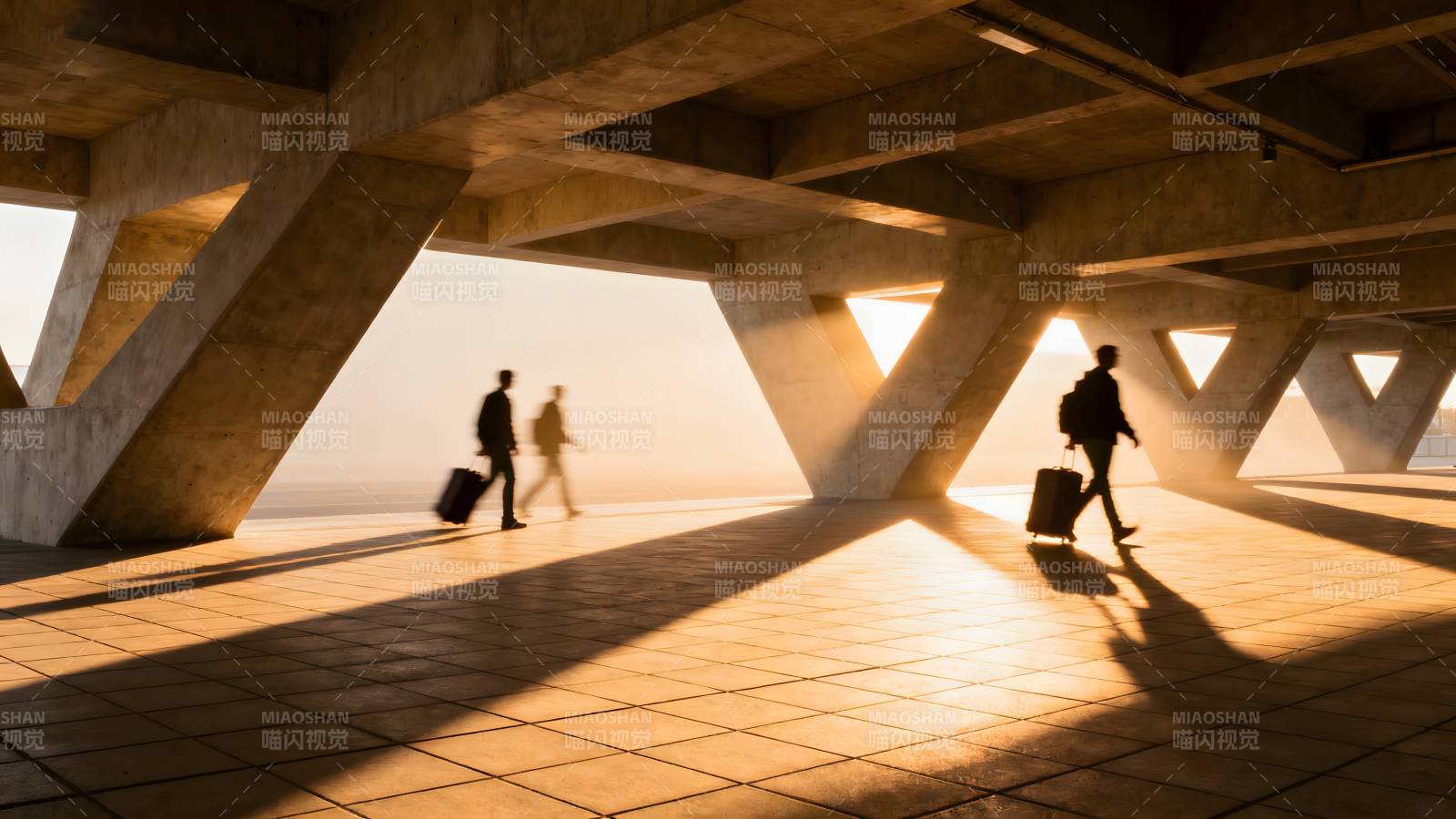 光影中的行旅人图片