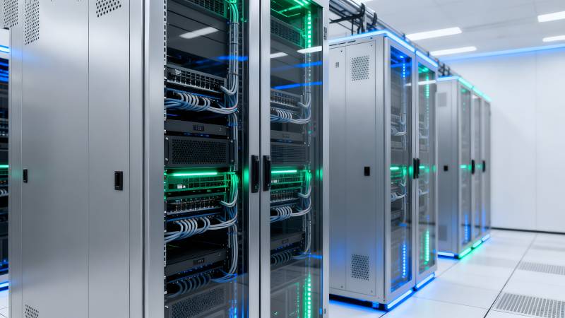 数据中心服务器机柜图片