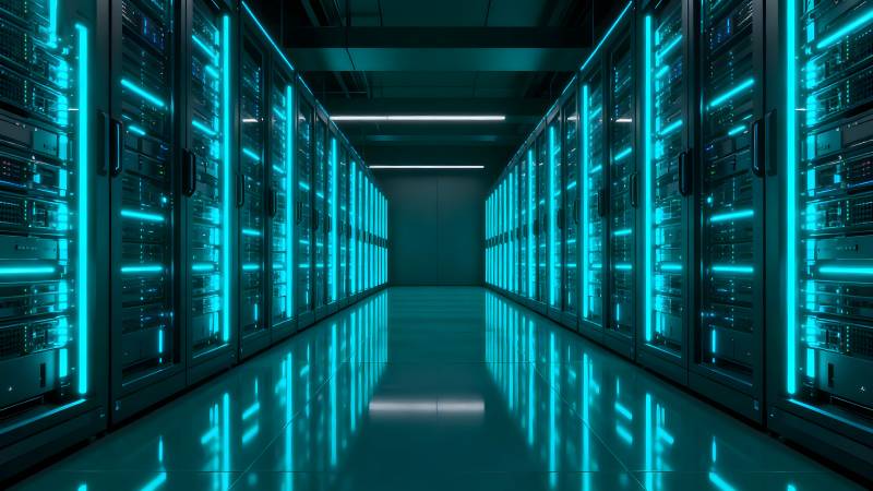 未来数据中心走廊图片