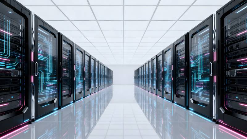 未来数据中心走廊图片