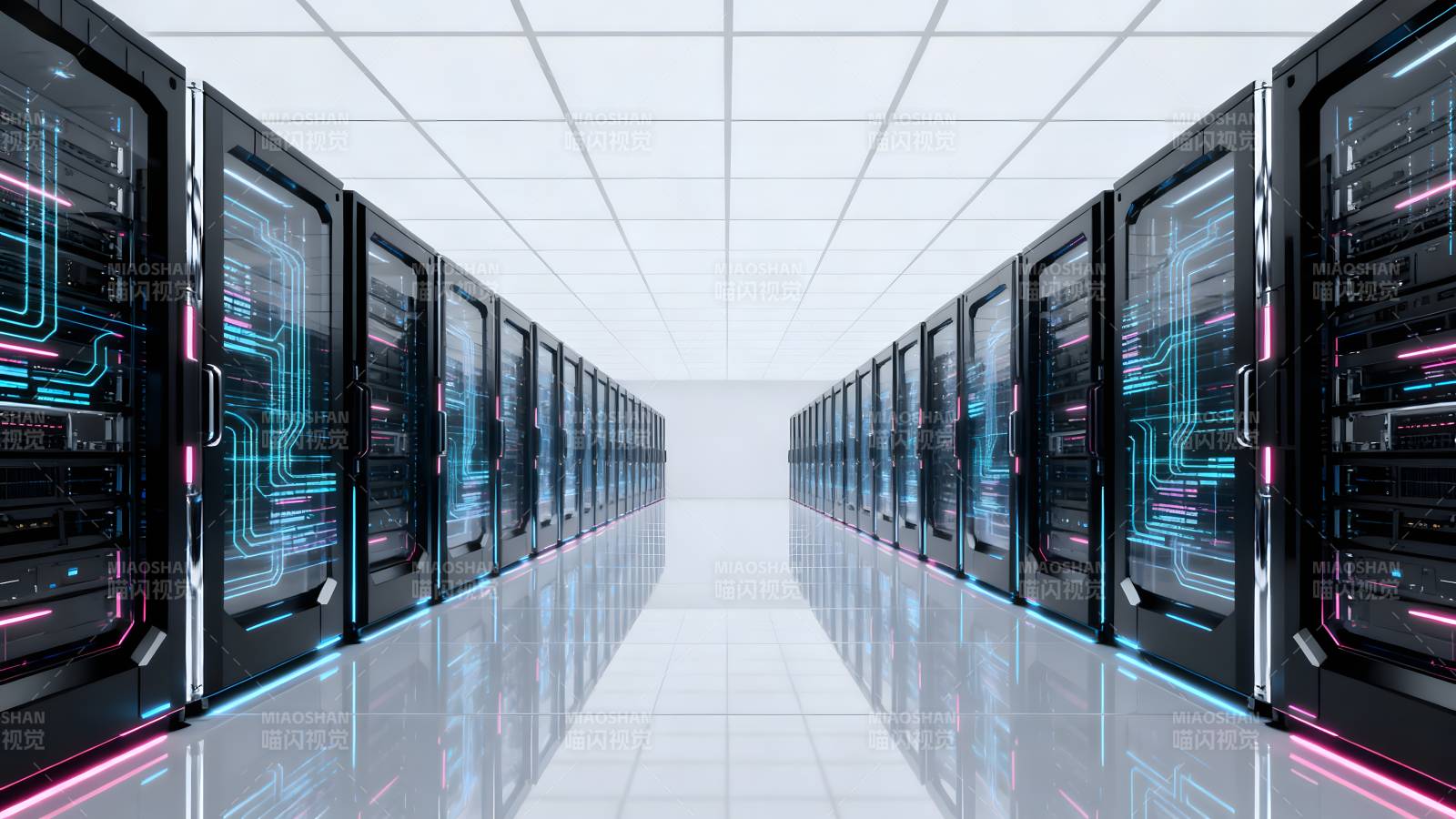 未来数据中心走廊图片