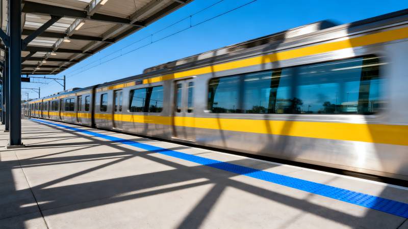 地铁疾驰站台图片