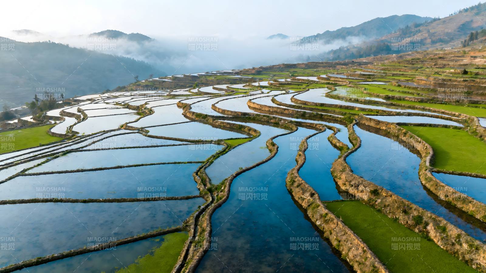 梯田如画图片