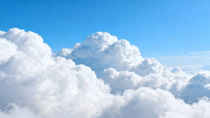 蓝天白云飘浮图片