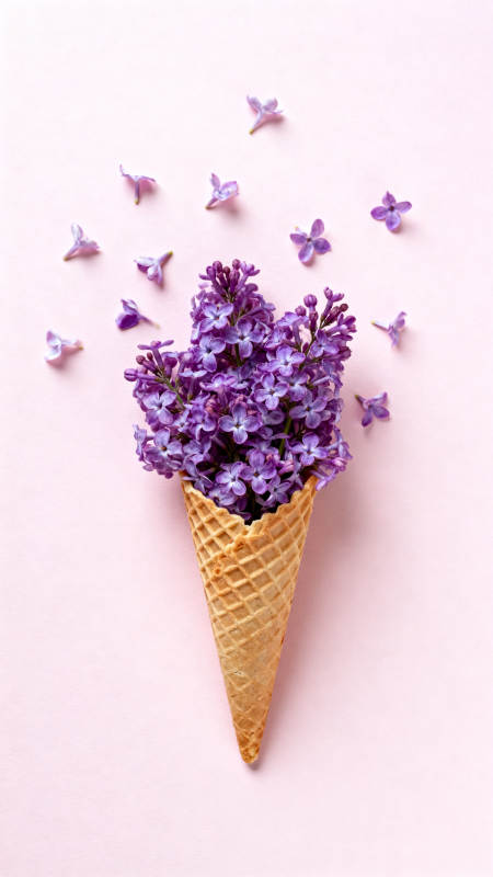 紫花冰激凌锥图片