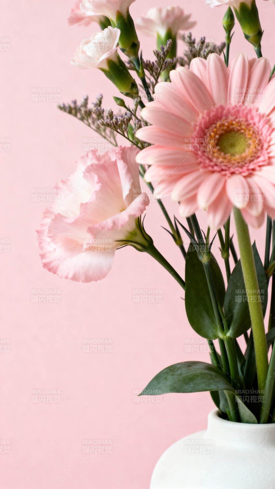 粉花静谧绽放图片