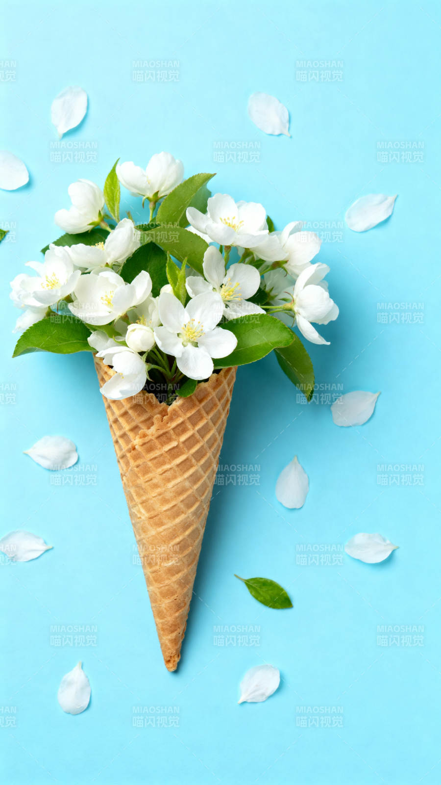 花香冰淇淋图片