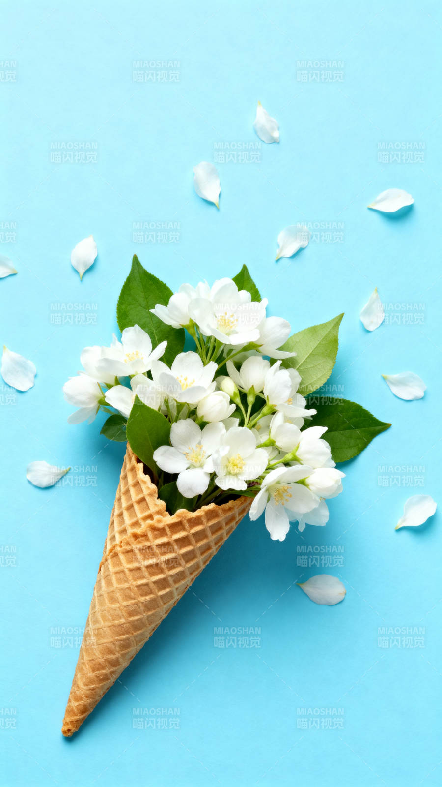 花香冰淇淋图片