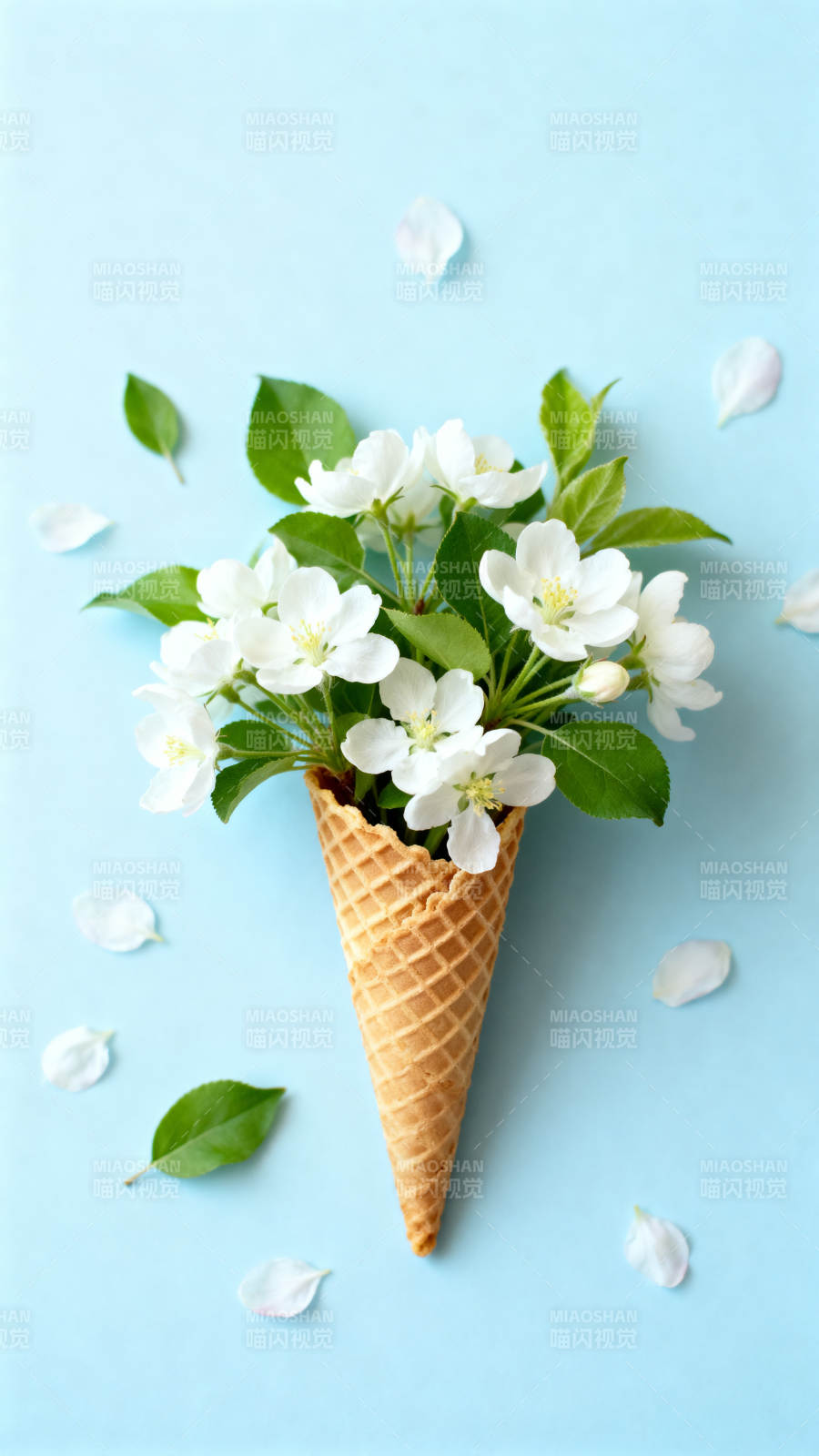 花香冰淇淋图片