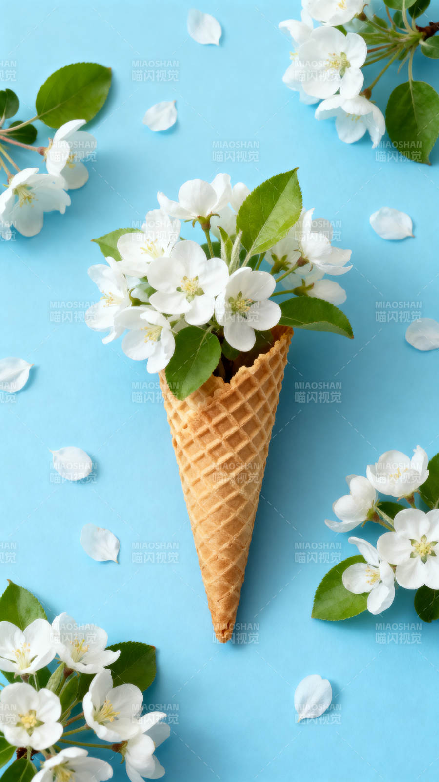 花香冰淇淋图片