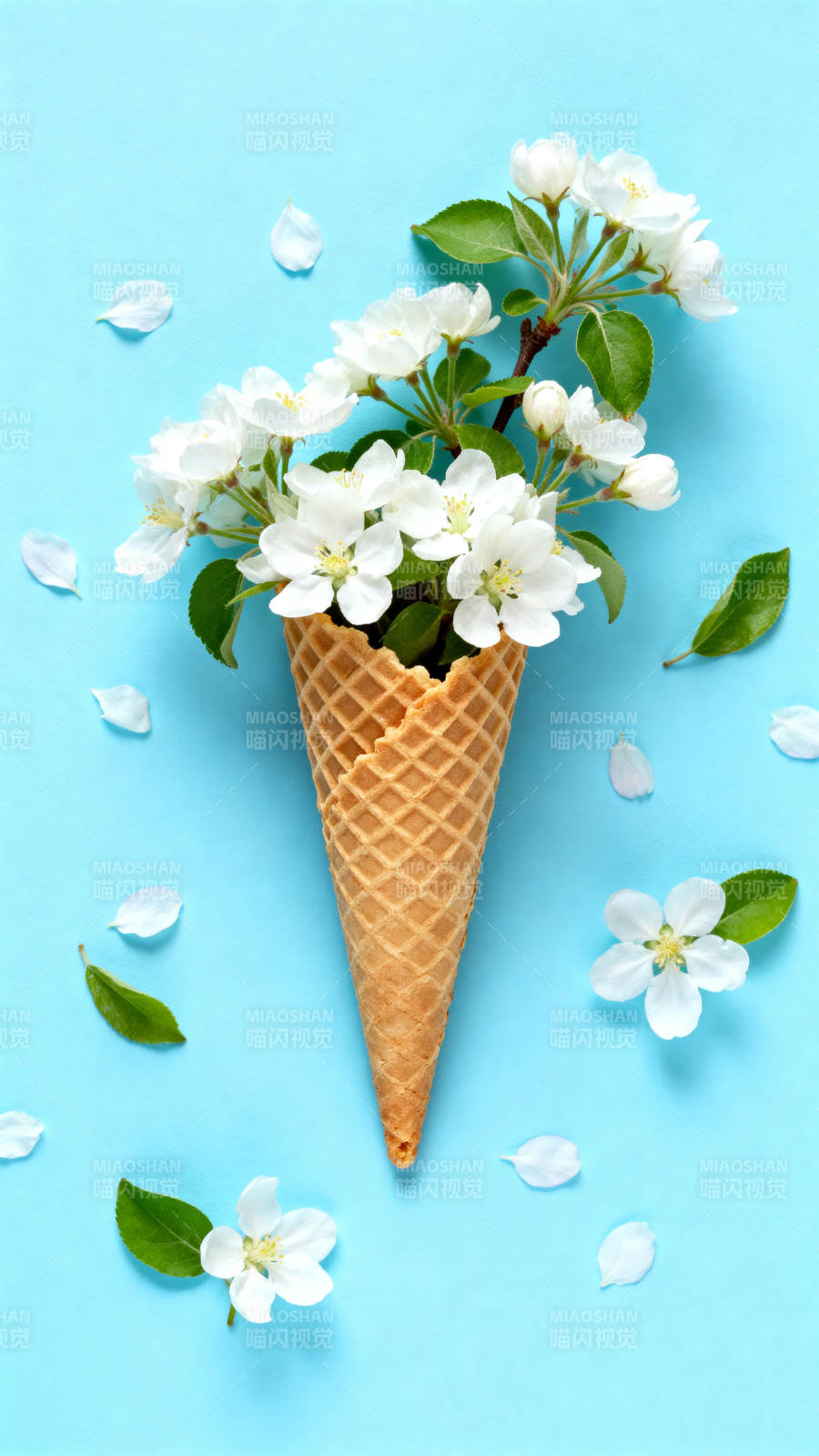 花香冰淇淋图片