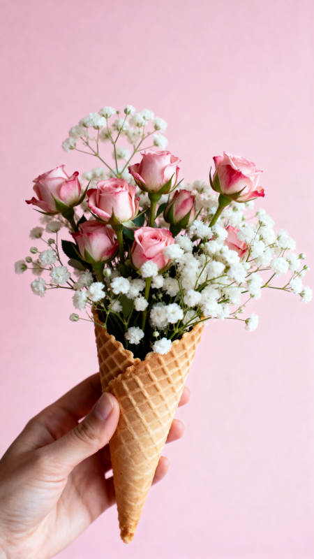 花束冰淇淋图片