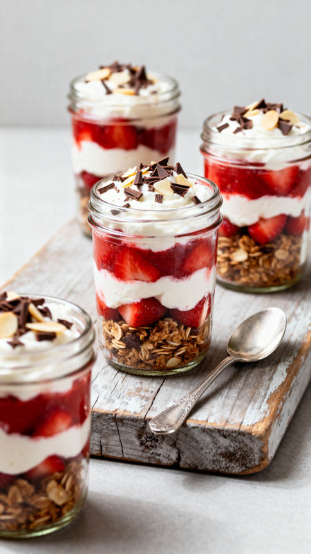 草莓酸奶燕麦杯图片