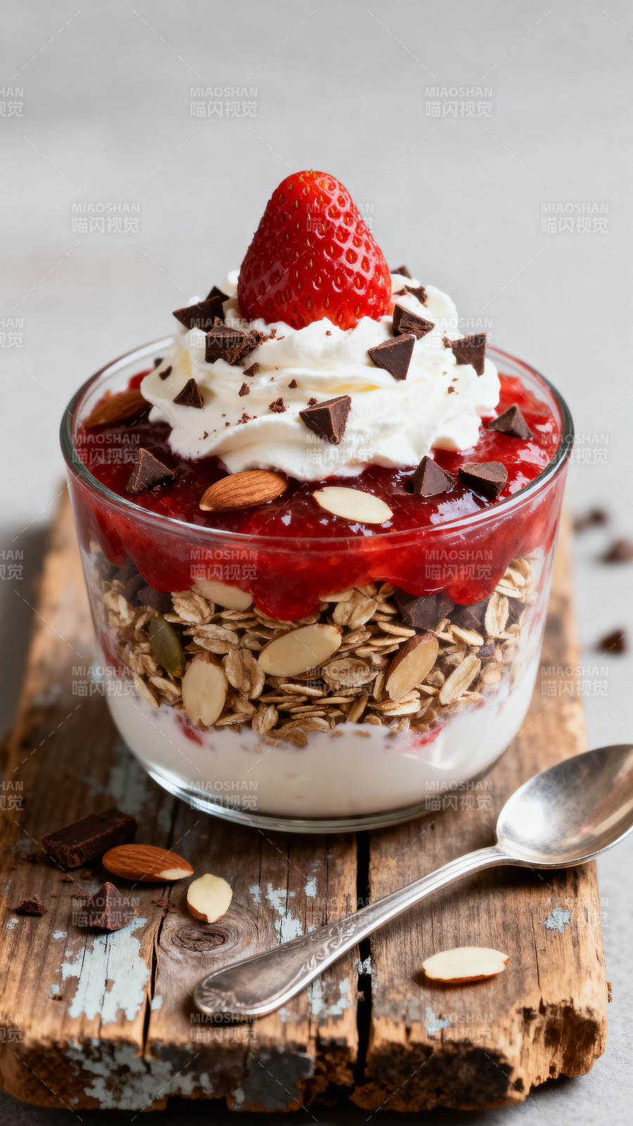草莓燕麦酸奶杯图片