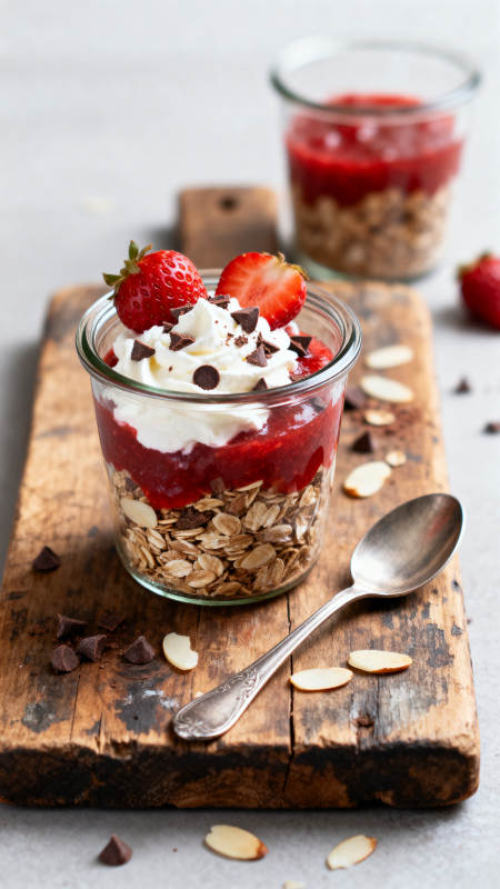 草莓燕麦杯图片