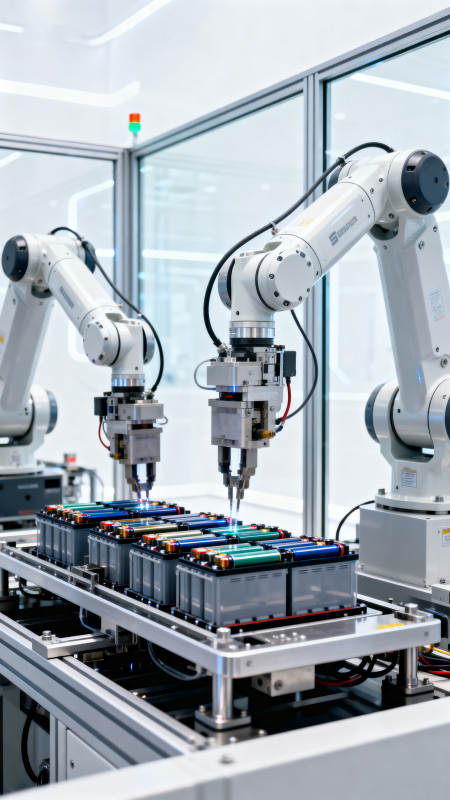 智能机器人焊接电池图片