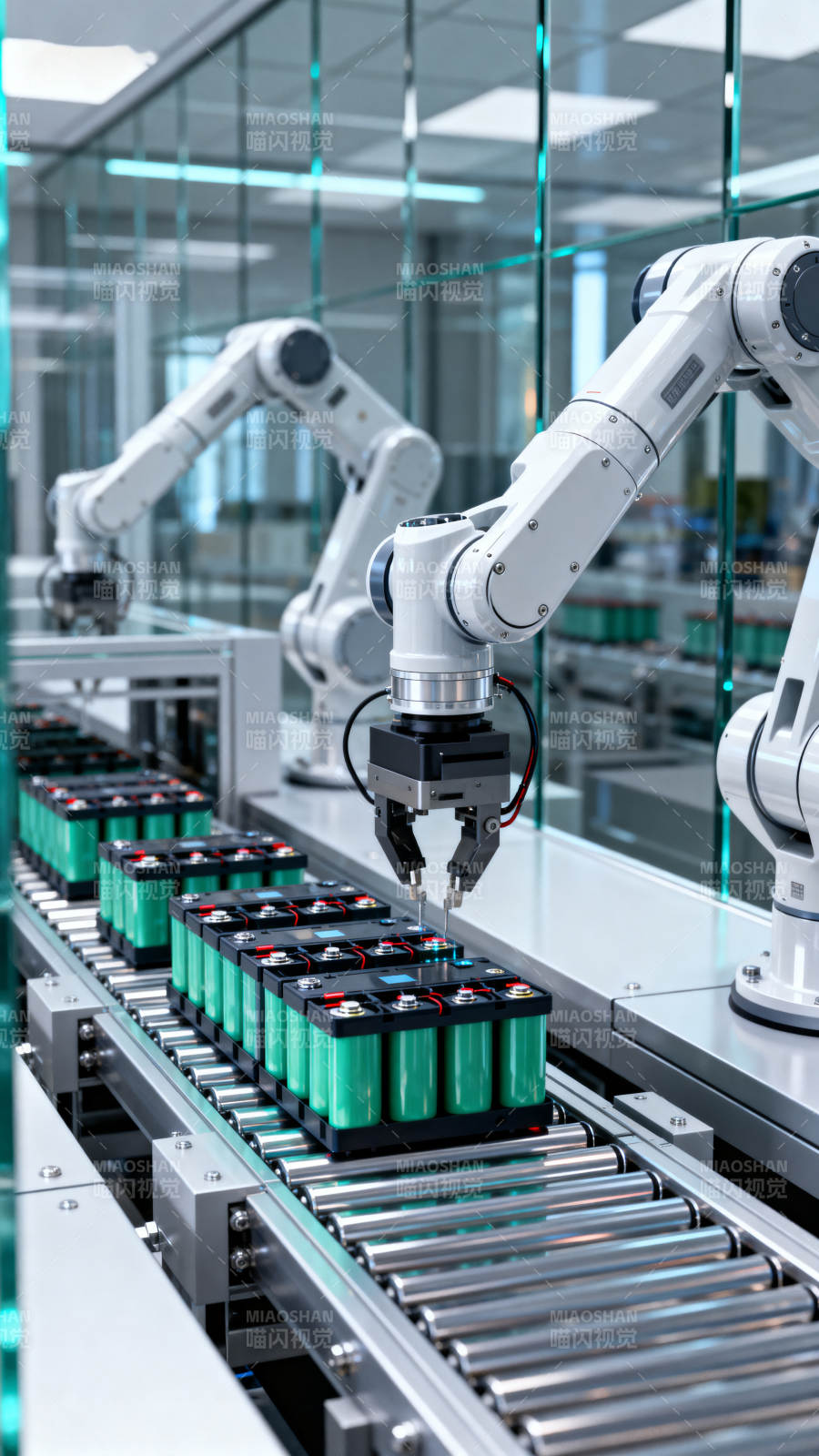 智能工厂电池装配图片