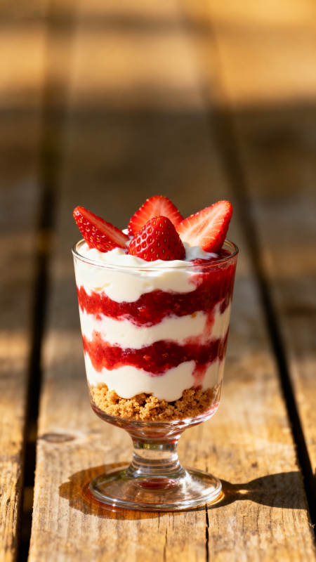 草莓奶油杯图片