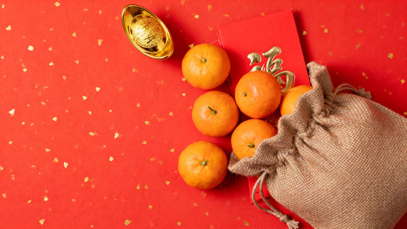 新春福满橙香图片