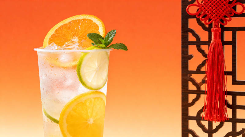 橙香薄荷饮图片