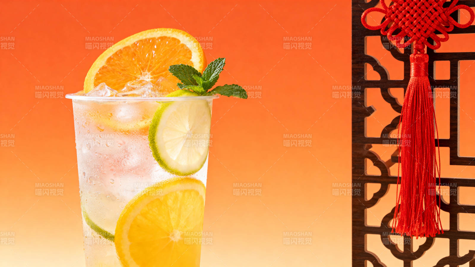 橙香薄荷饮图片