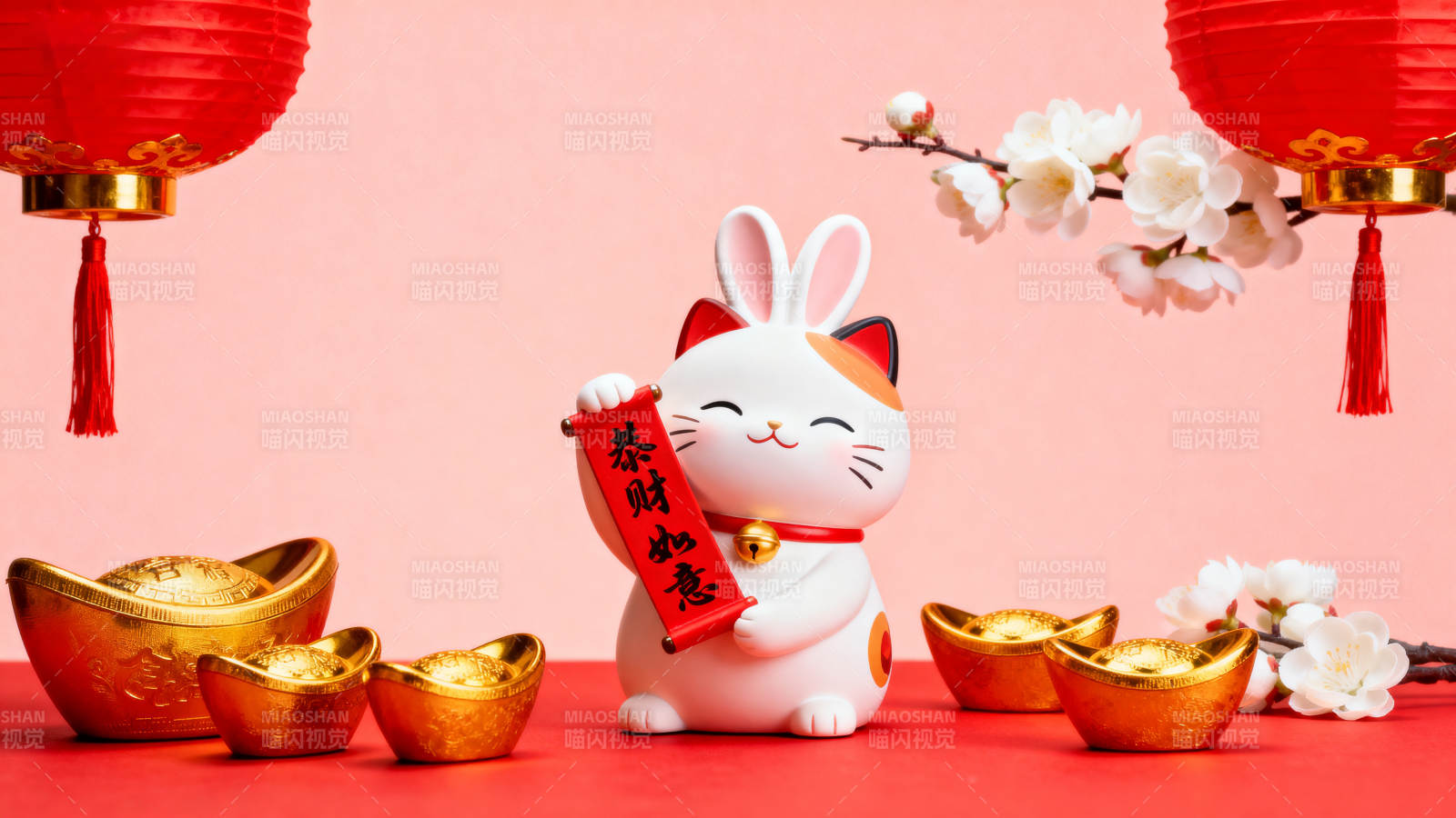 兔年吉祥招财进宝图片