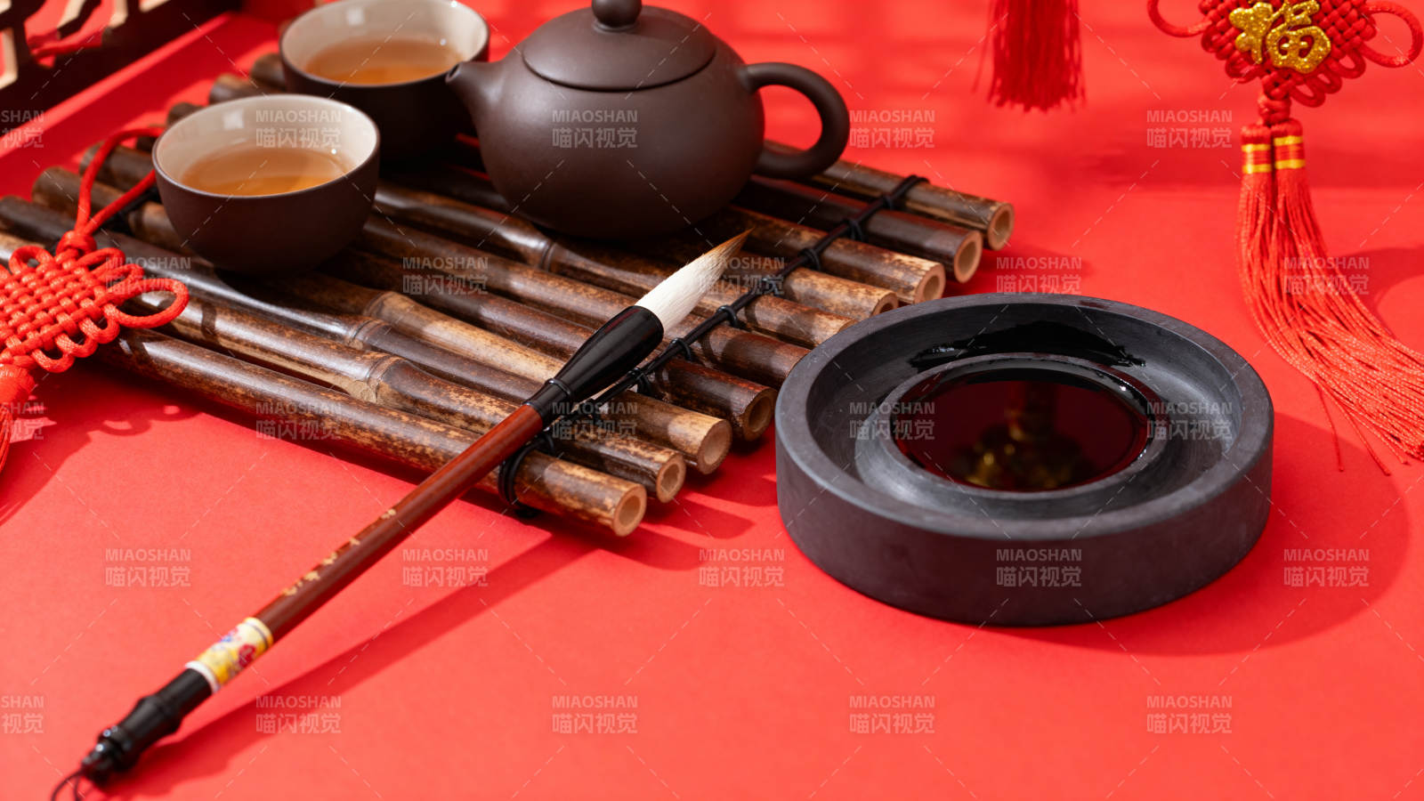 茶香墨韵迎新春图片