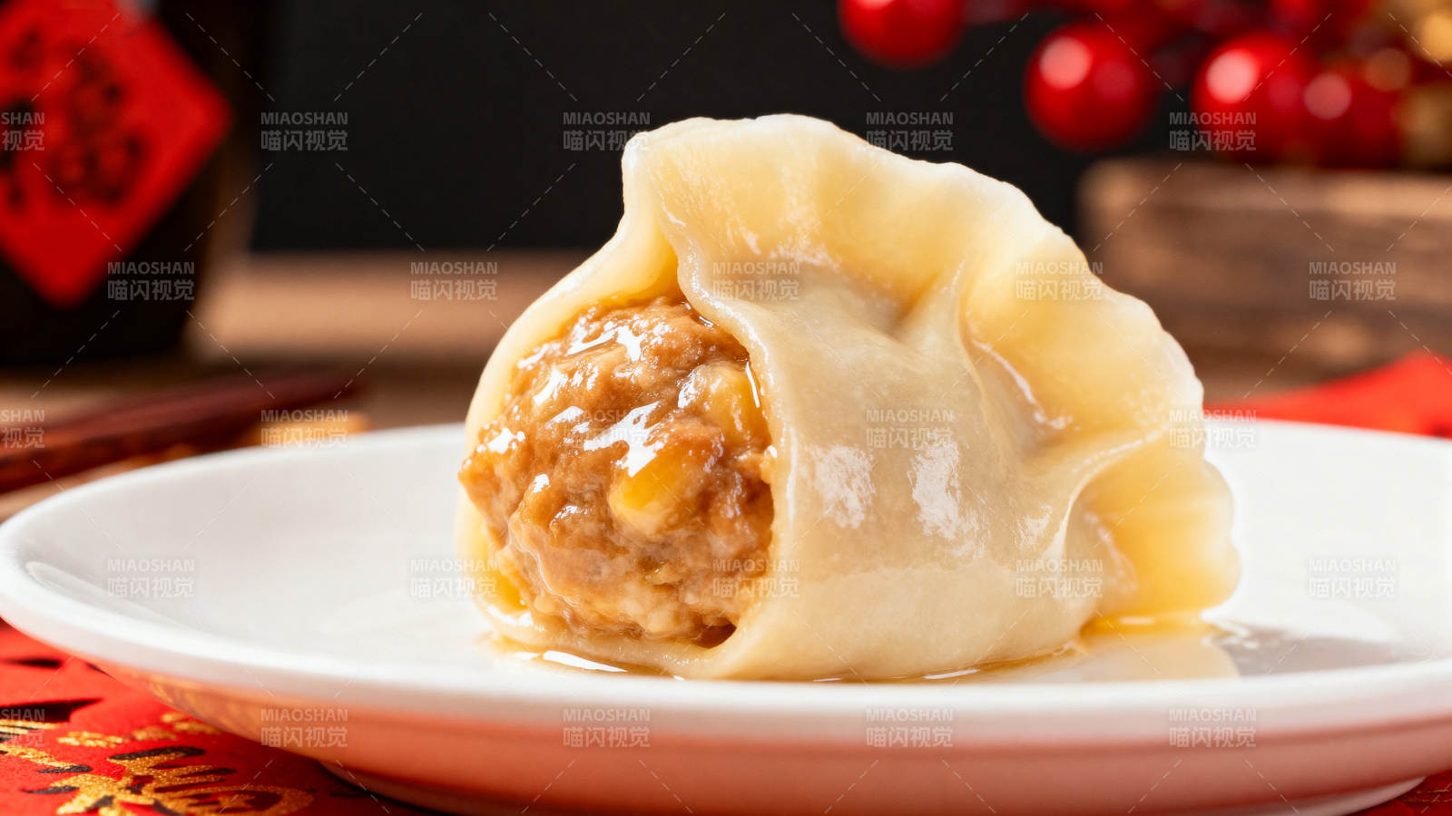 美味饺子特写图片