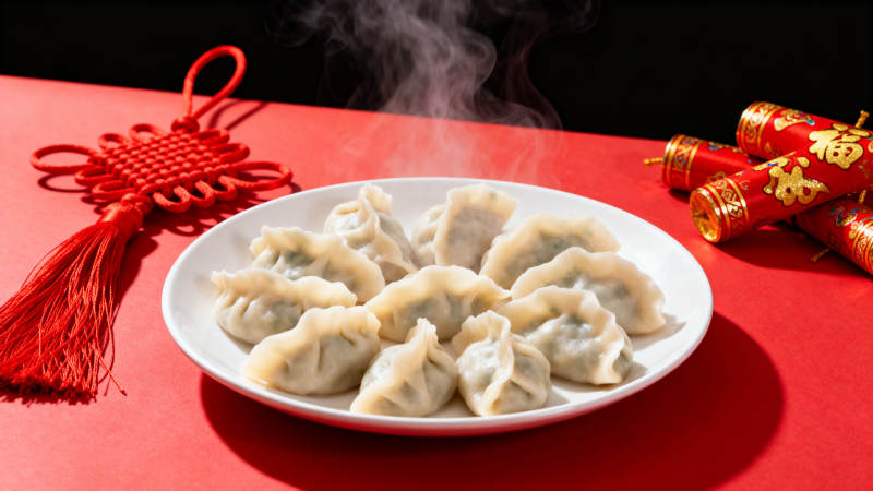 热腾腾的饺子年味浓图片