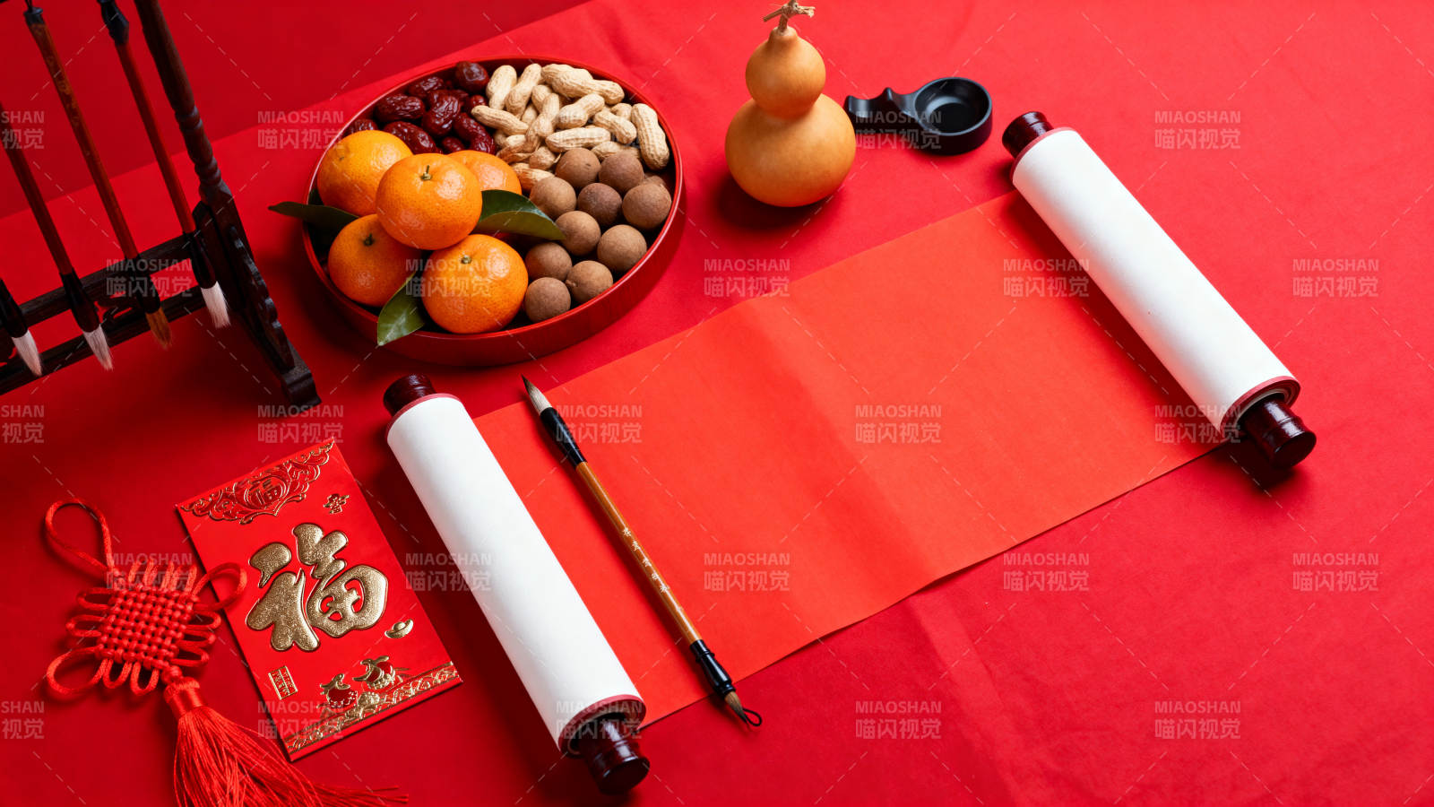春节传统文房四宝图片
