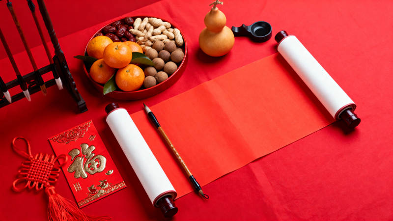 春节传统文房四宝图片