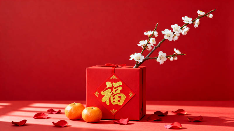 新春福满枝头图片