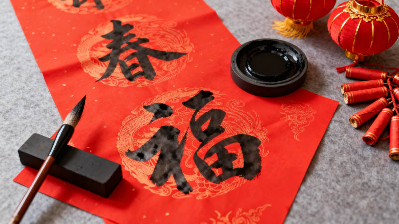 春联福字迎新春图片